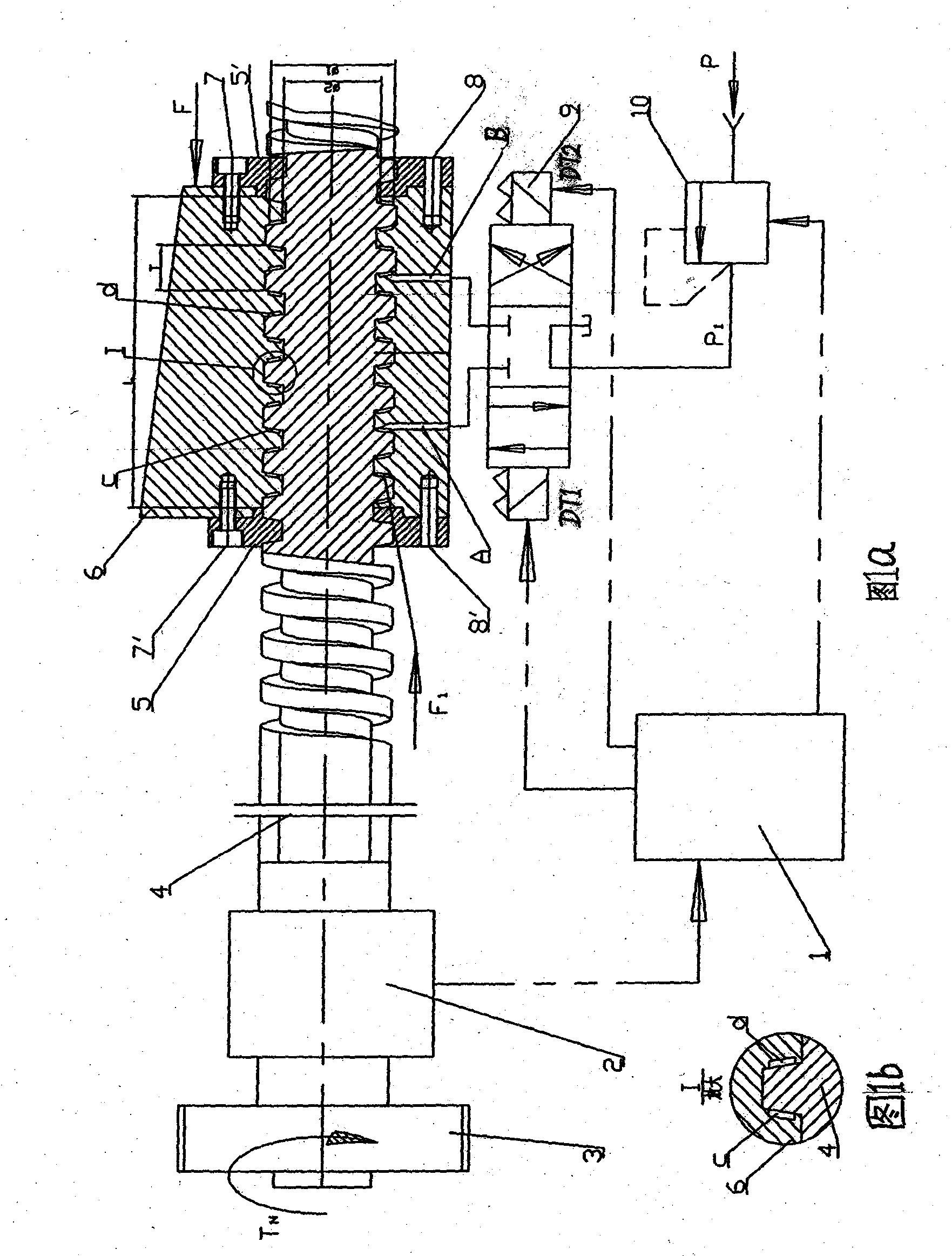 Lead screw nut pair transmission control device