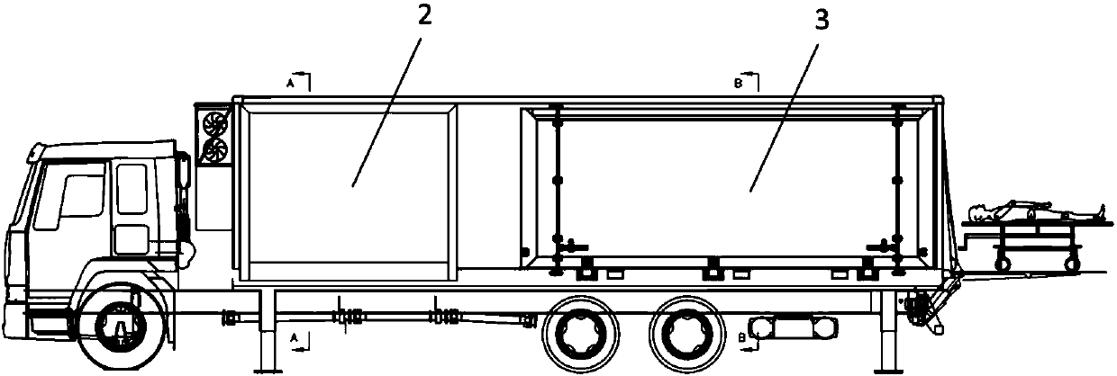 Partition extension operation square cabin