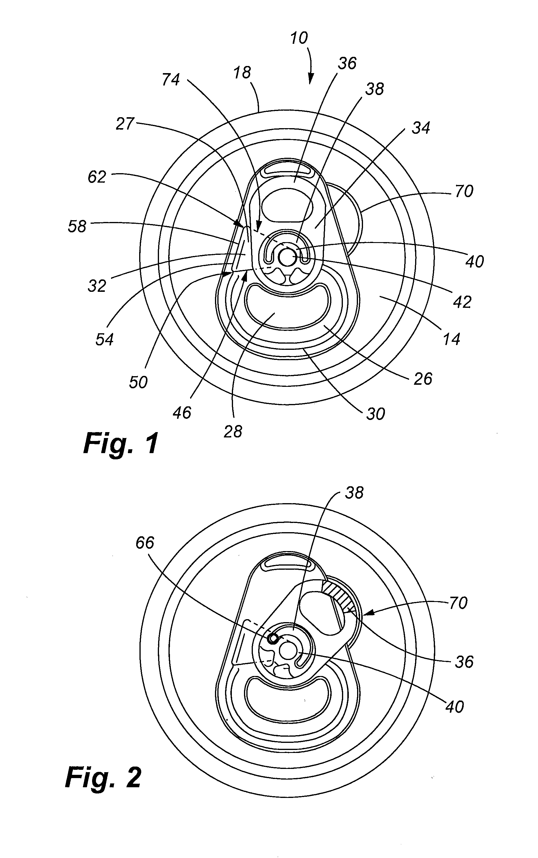 Container End Closure With Optional Secondary Vent Opening