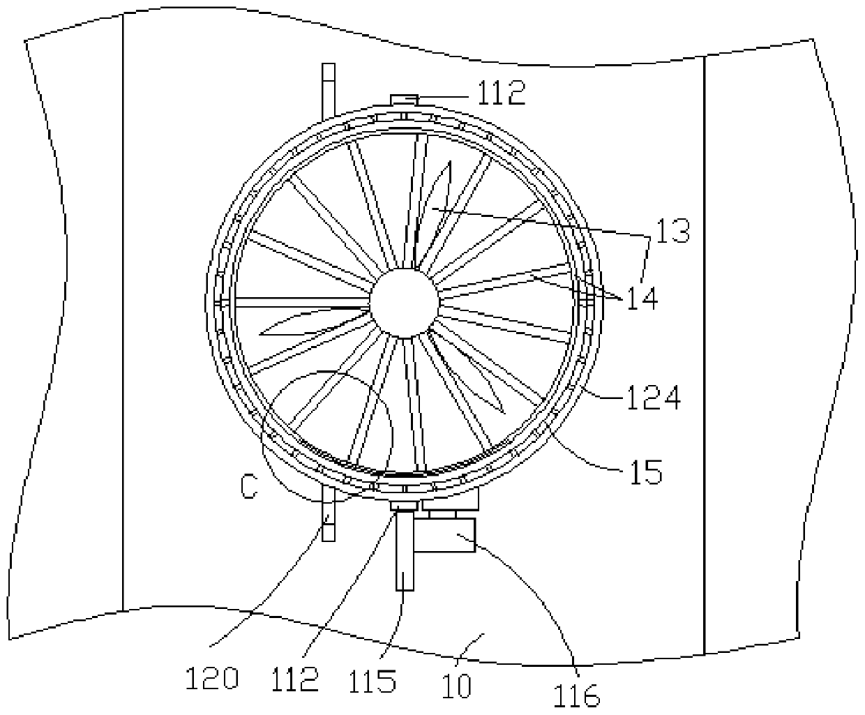 All-weather efficient heat dissipation independent display desktop computer host case and using method