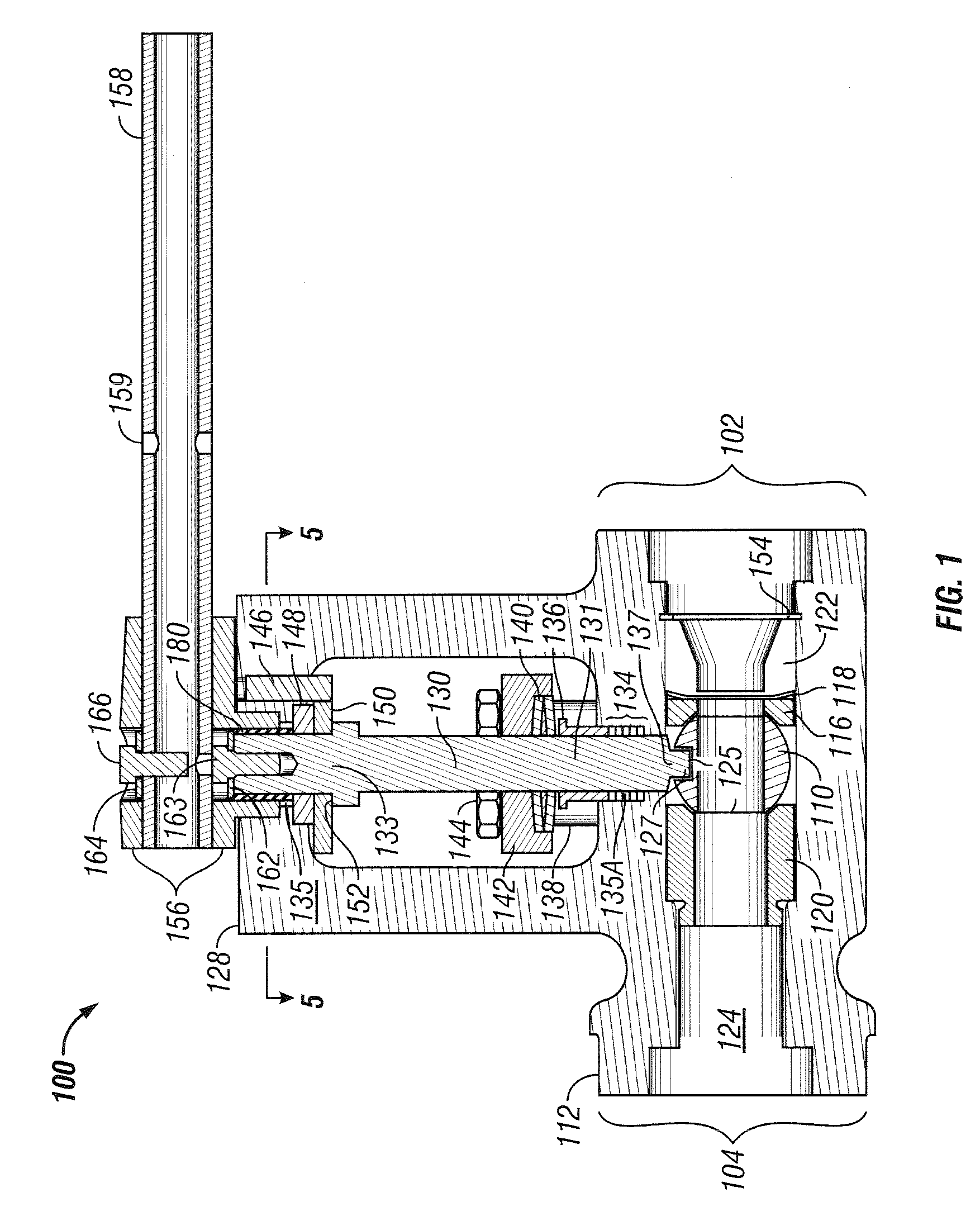 Ball valve with shear bushing and integral bracket for stem blowout protection