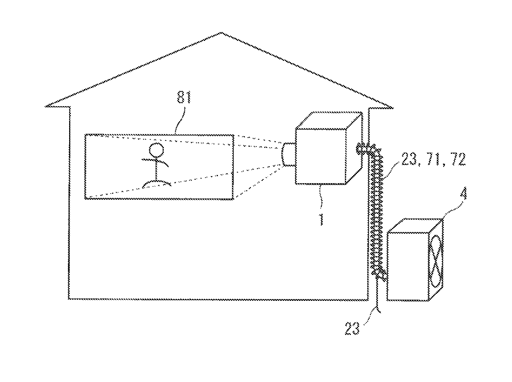 Projection image display device