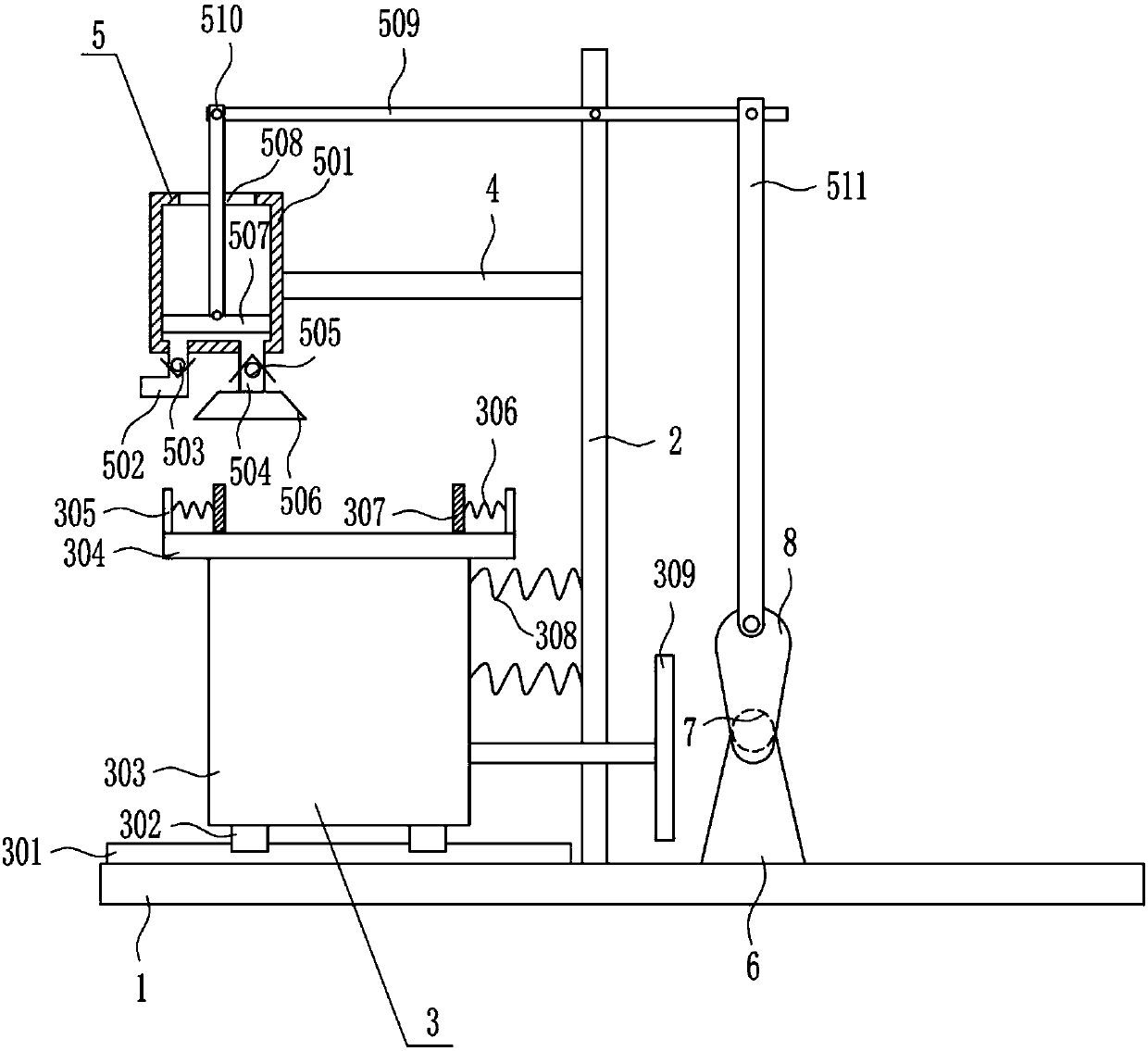 Main engine dedusting device for automobile speaker production