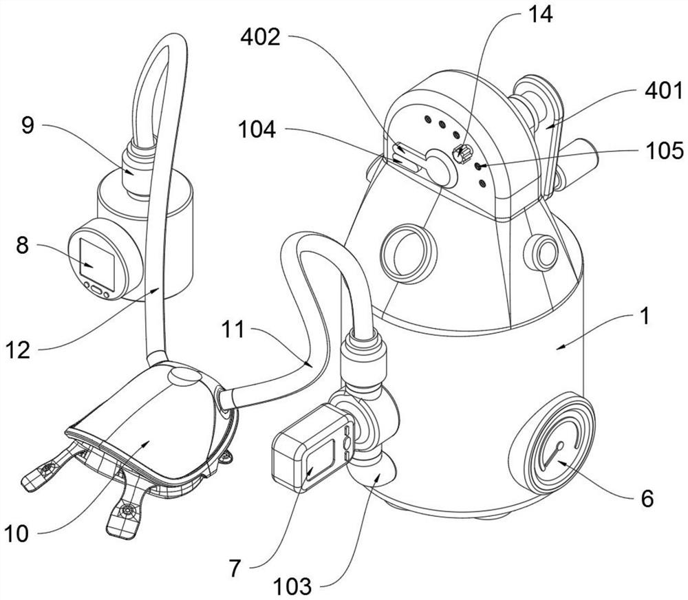 Novel rotary pressing type simple breathing device