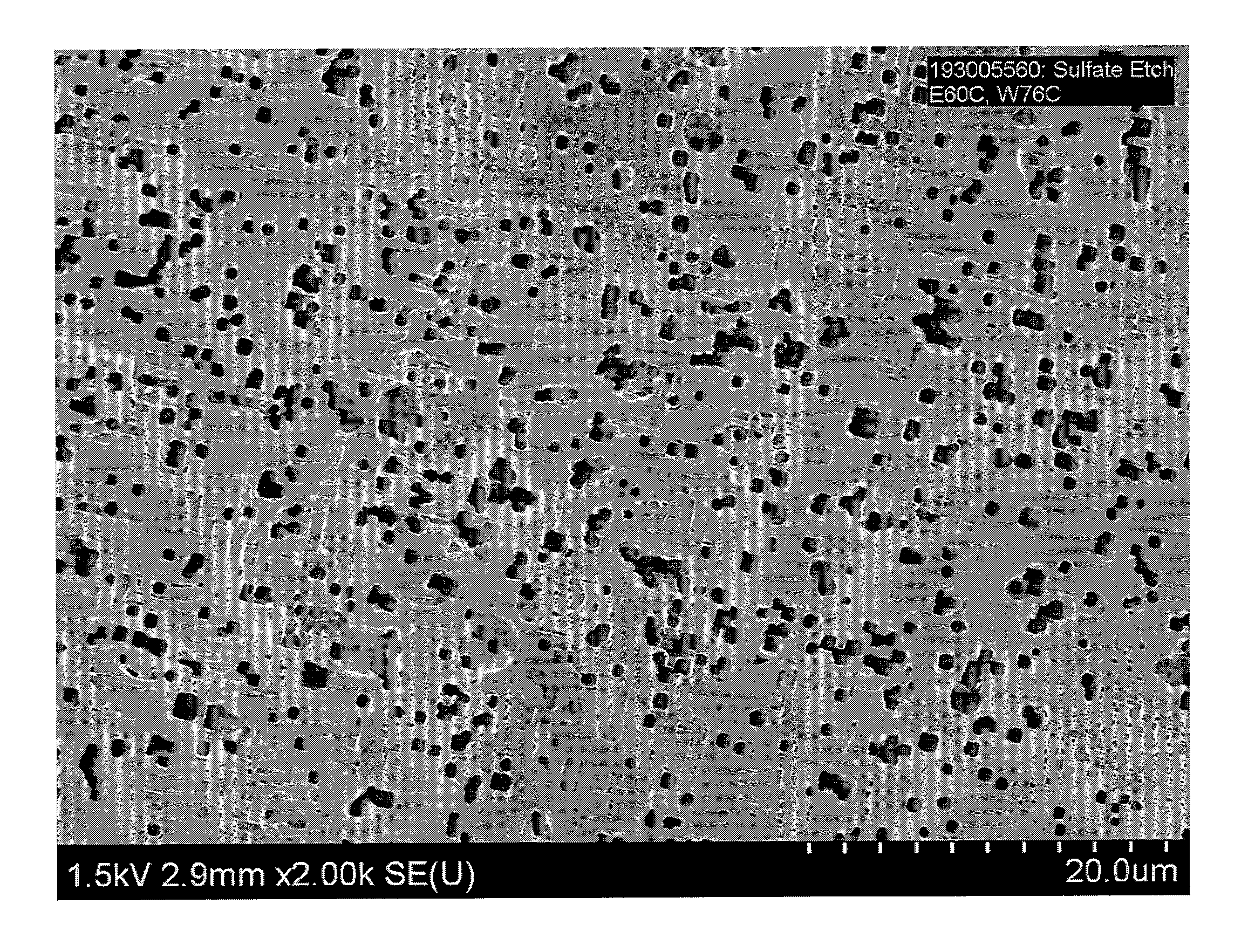 Process for producing high etch gains for electrolytic capacitor manufacturing