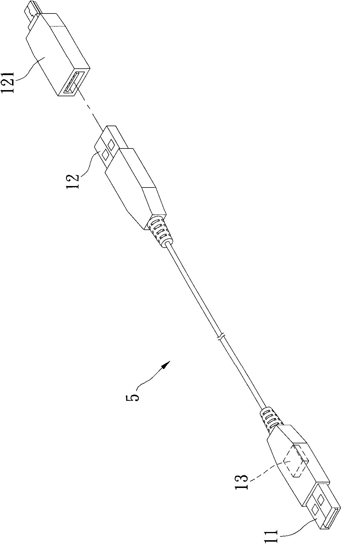 Data transmission bridging device as well as control chip and method thereof