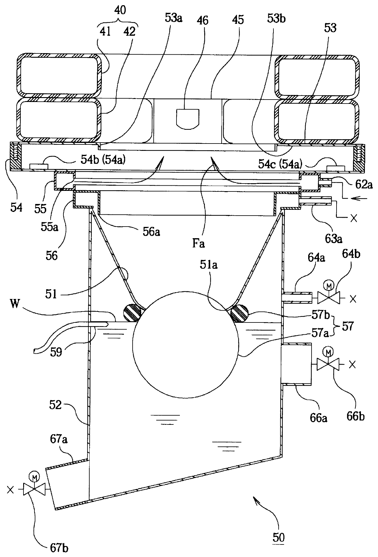 Water closet and nursing bed device with same