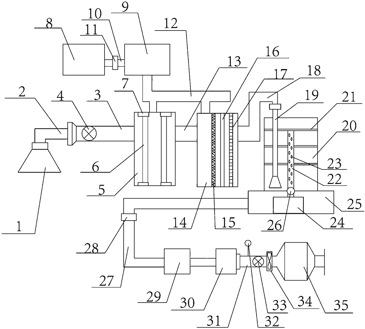 Industrial air filtering system