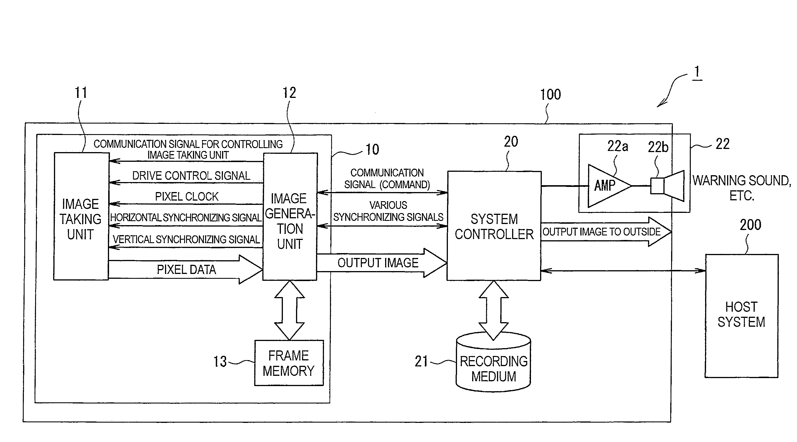 Image taking apparatus and image recorder