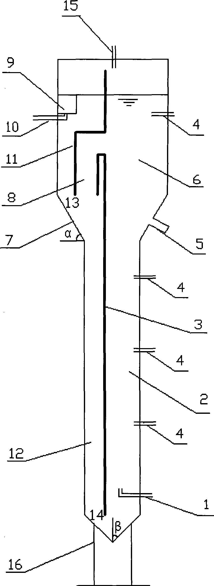 Two-channel self circulation anaerobic bioreactor