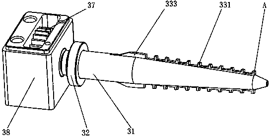 Stepped horizontal spindle harvesting machine