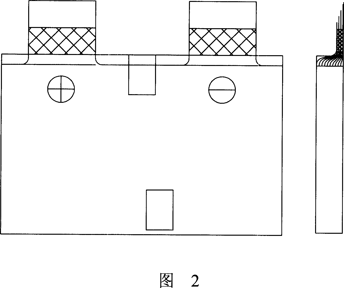 Clamping cartridge polymer pole ear welding method