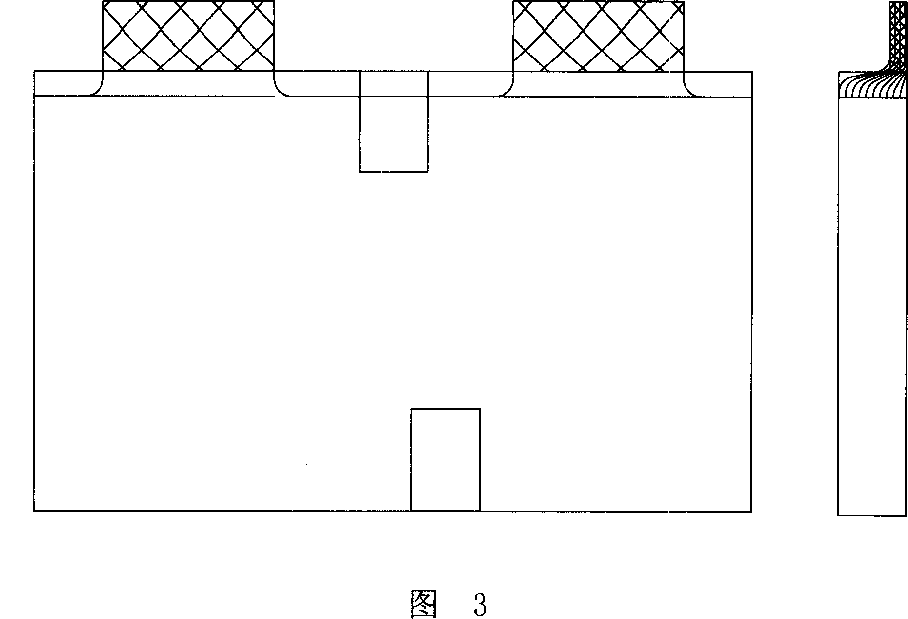 Clamping cartridge polymer pole ear welding method