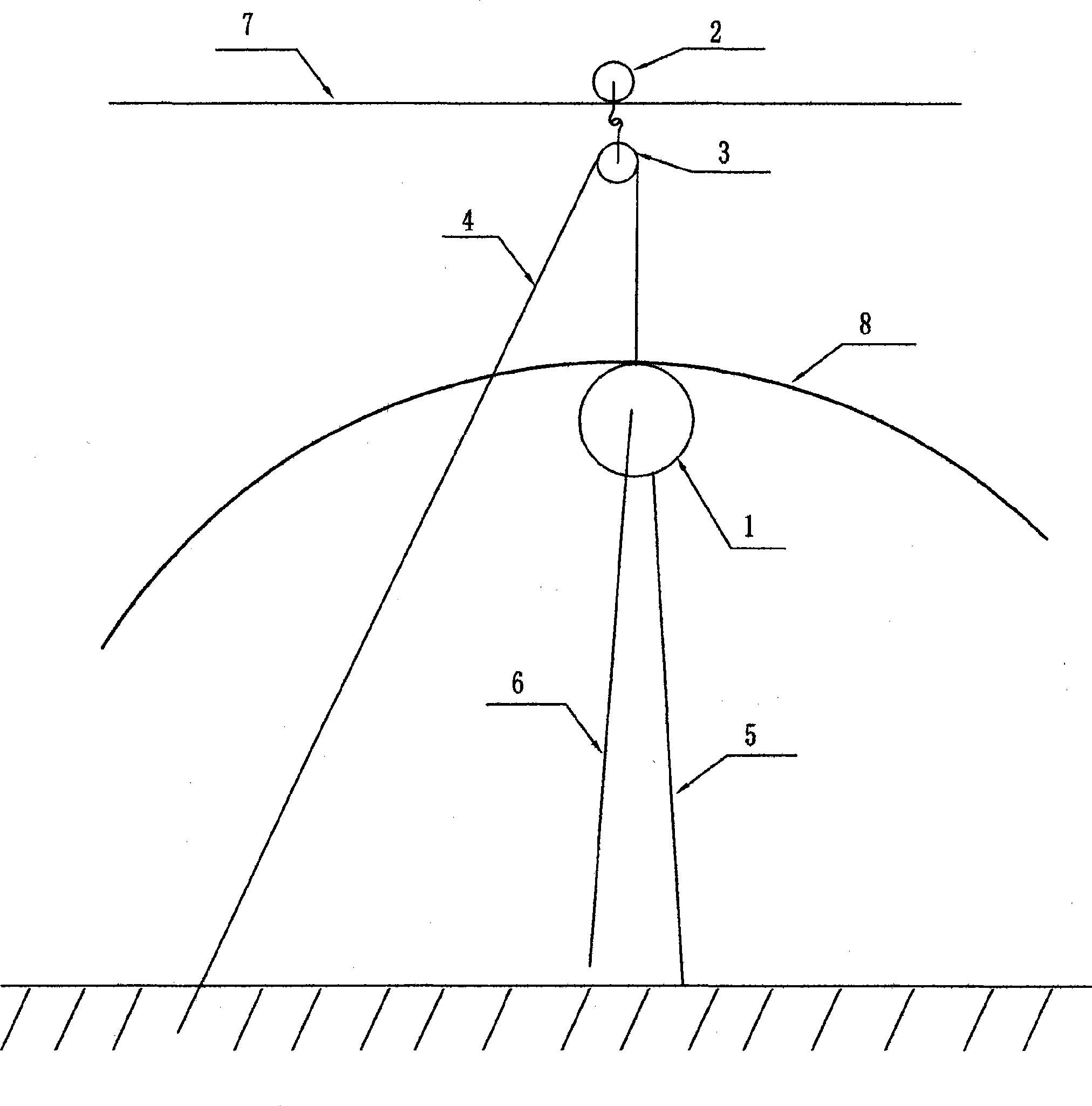 Crossover stringing method for overhead line and stringing sheave pulley