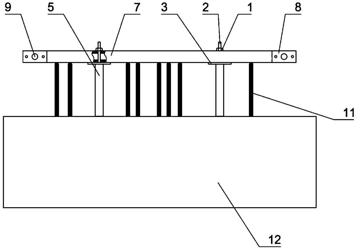 Magnetic positioning device for exposed steel bar of energy-saving prefabricated member and using method thereof