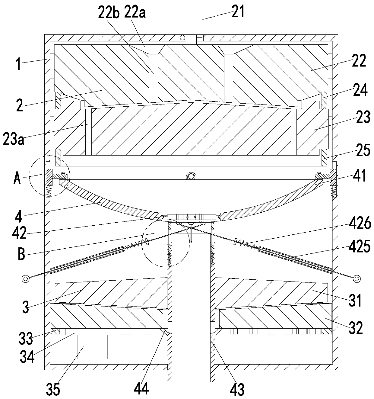 Continuous multistage grinding and dispersing machine for graphene preparation