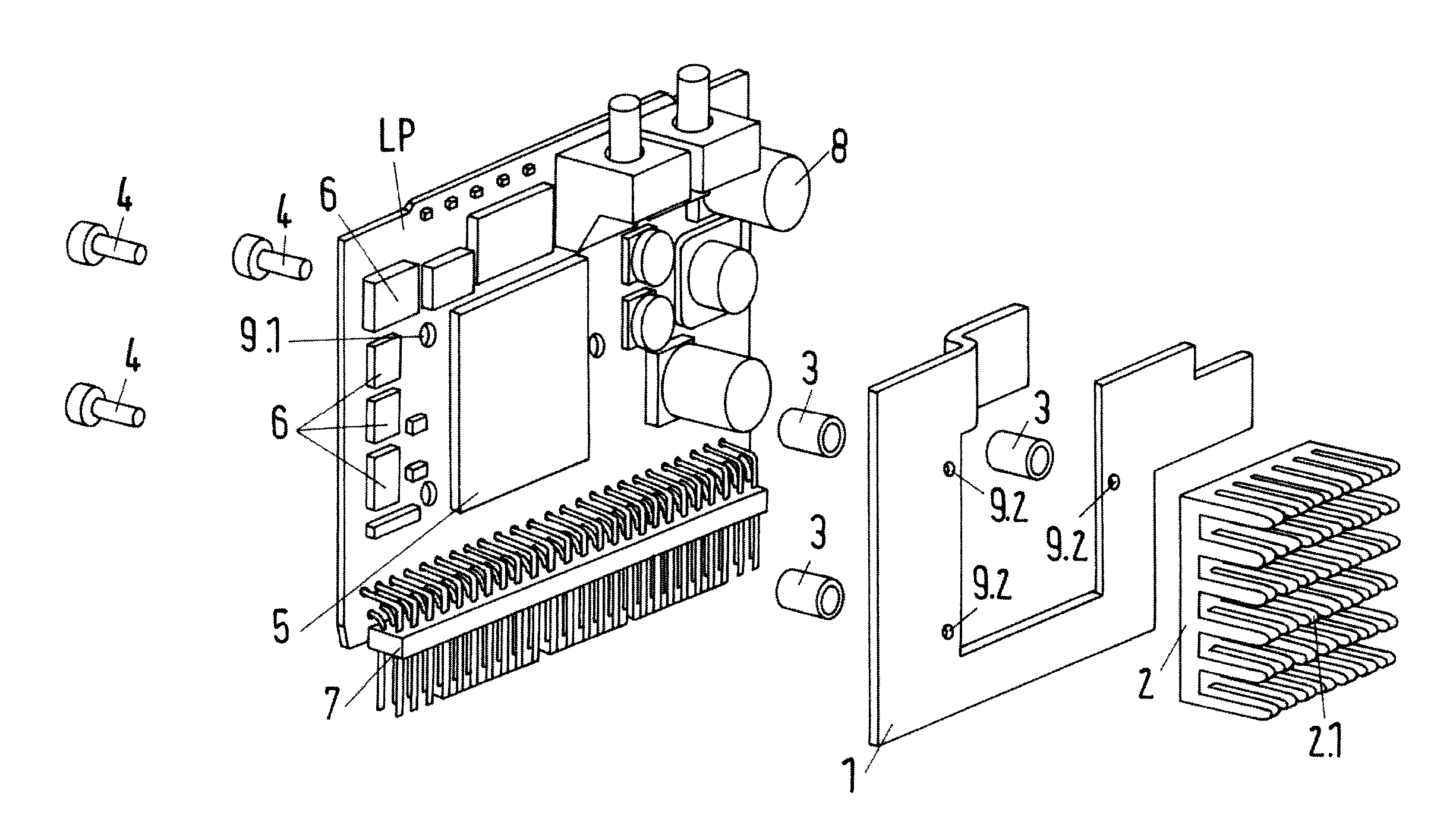 Arrangement for cooling subassemblies of an automation or control system