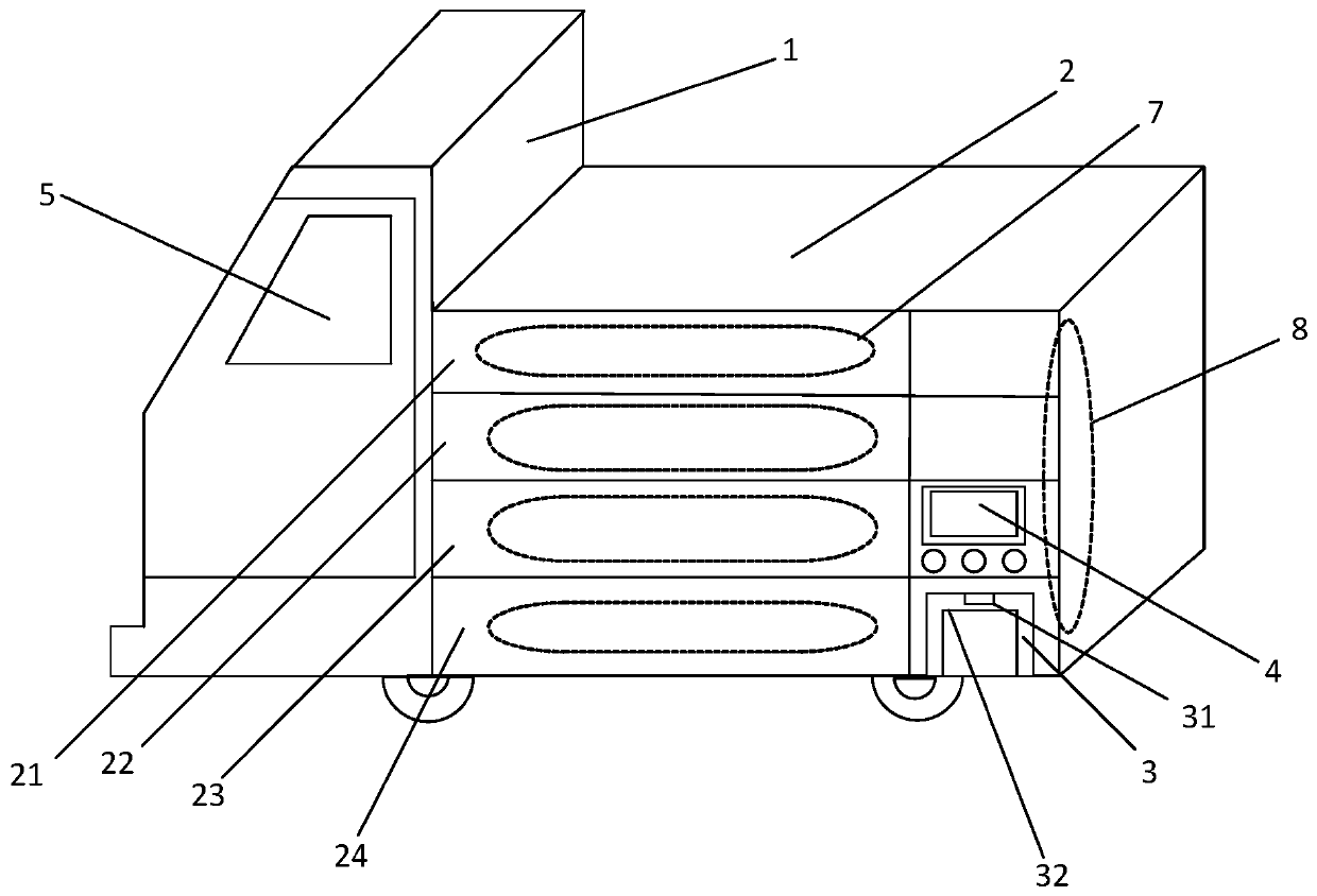 Multifunctional express delivery vehicle and intelligent control system thereof