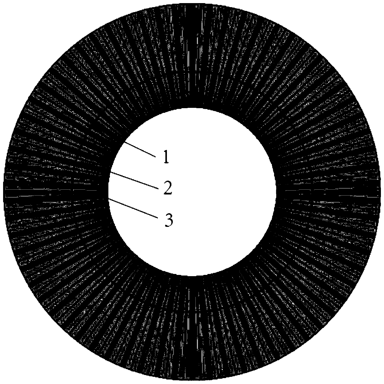 Parameterization calculation method for GVPI stator iron core mode