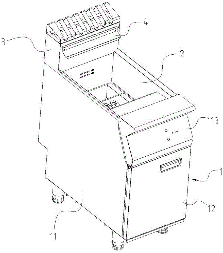 Vertical type electrothermal frying furnace