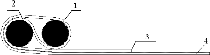 Method for anchoring fiber sheet by using parallel double rods