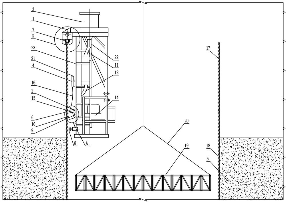 Automatic welding device for circular seam of steel pipe of pressure shaft and construction method