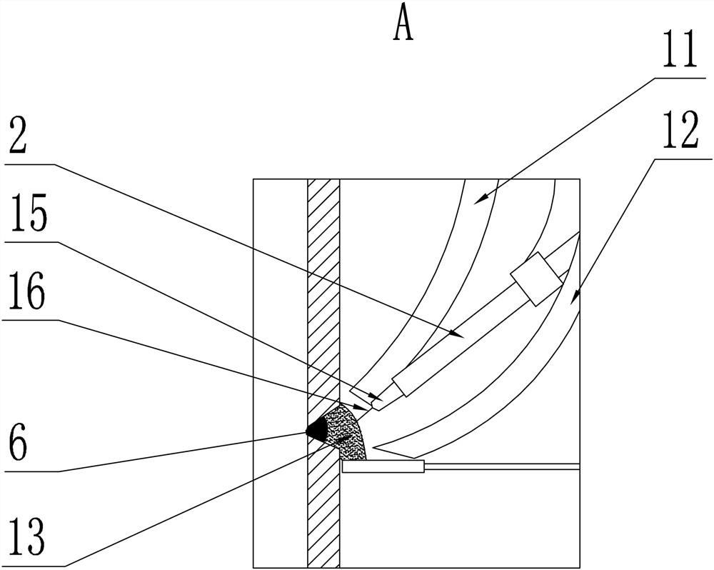 Automatic welding device for circular seam of steel pipe of pressure shaft and construction method