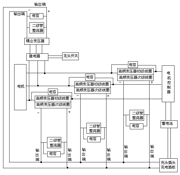 Energy amplification and compensation device for electric vehicle