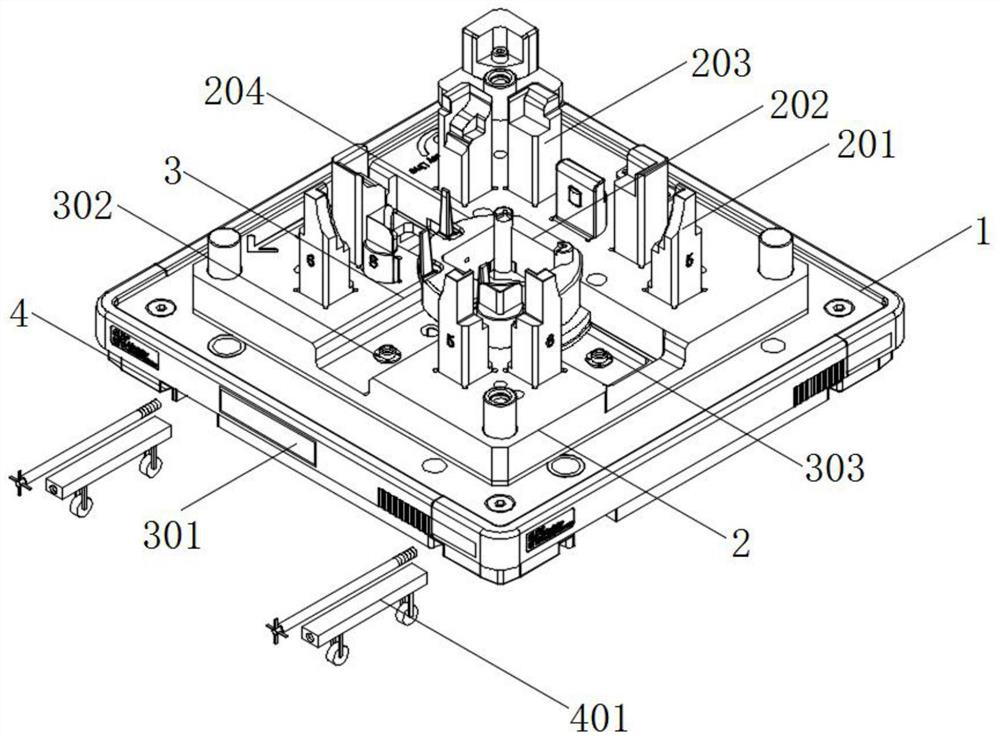 Multidirectional placement bracket for automobile ECU (Electronic Control Unit) controller