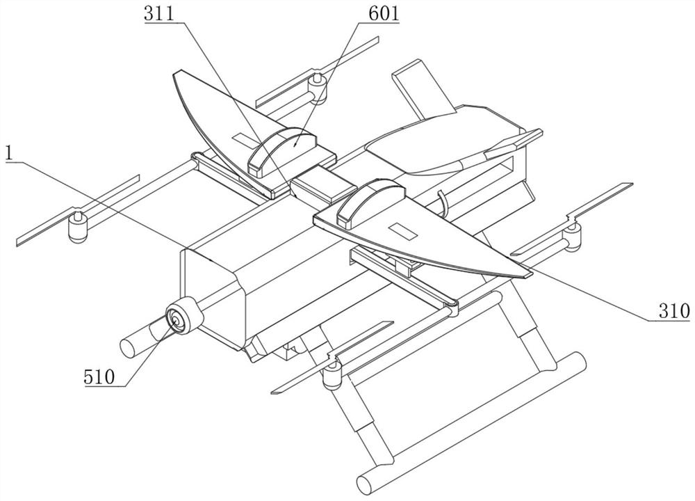 Remote transmission system of vertical-landing fixed-wing unmanned aerial vehicle