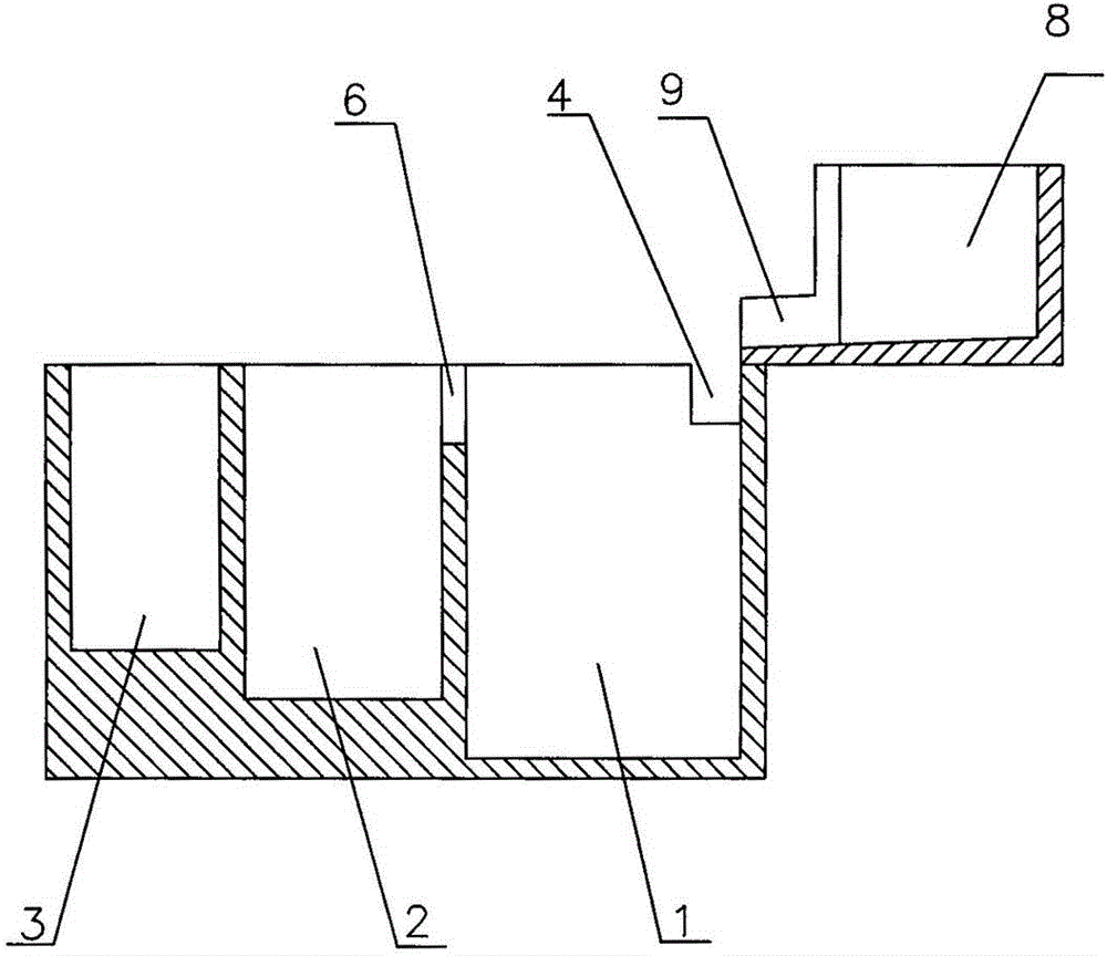 Sedimentation tank of water granulated slag cooling water circulation system