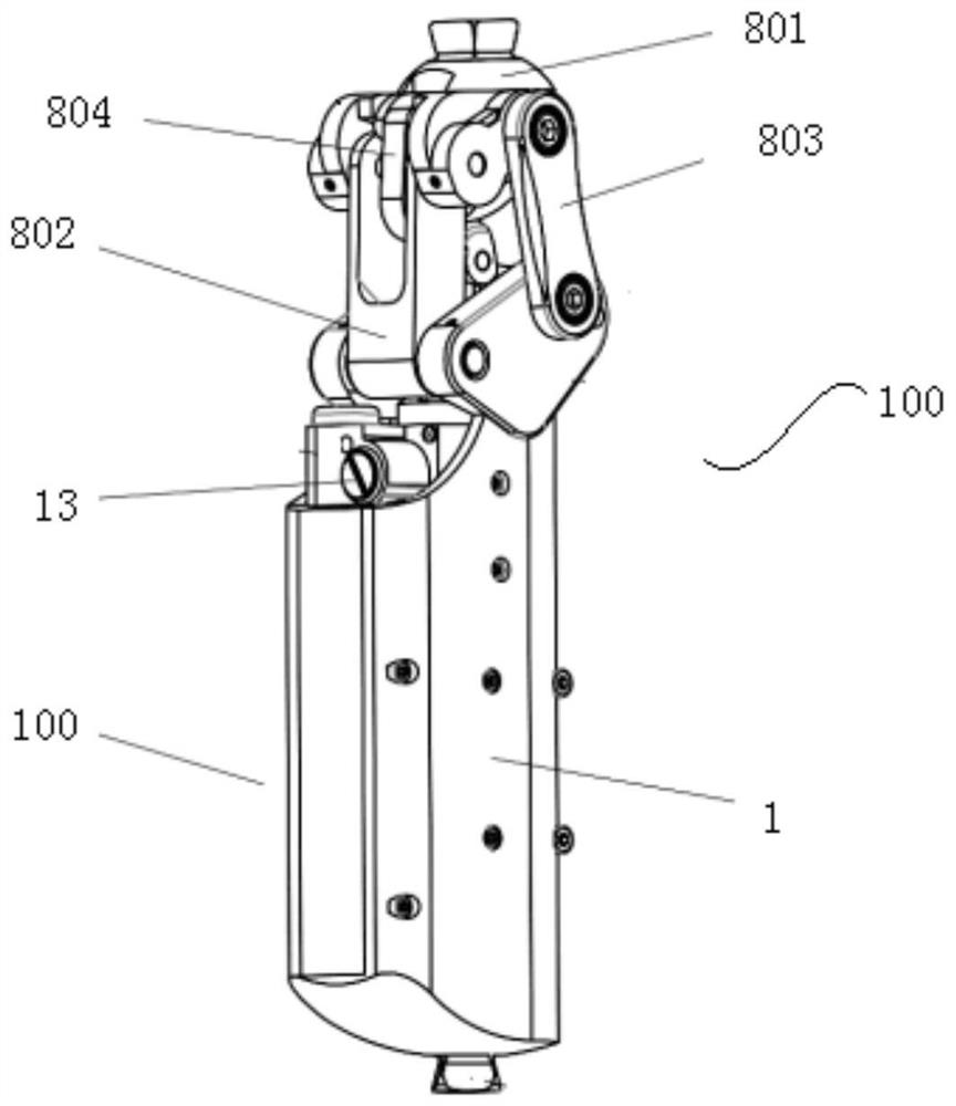 An active-passive hybrid drive intelligent prosthetic knee joint structure