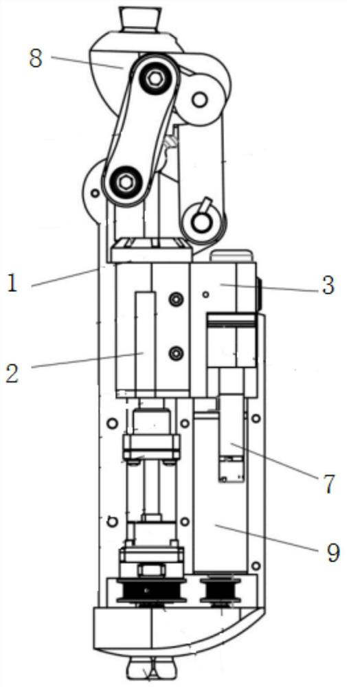 An active-passive hybrid drive intelligent prosthetic knee joint structure