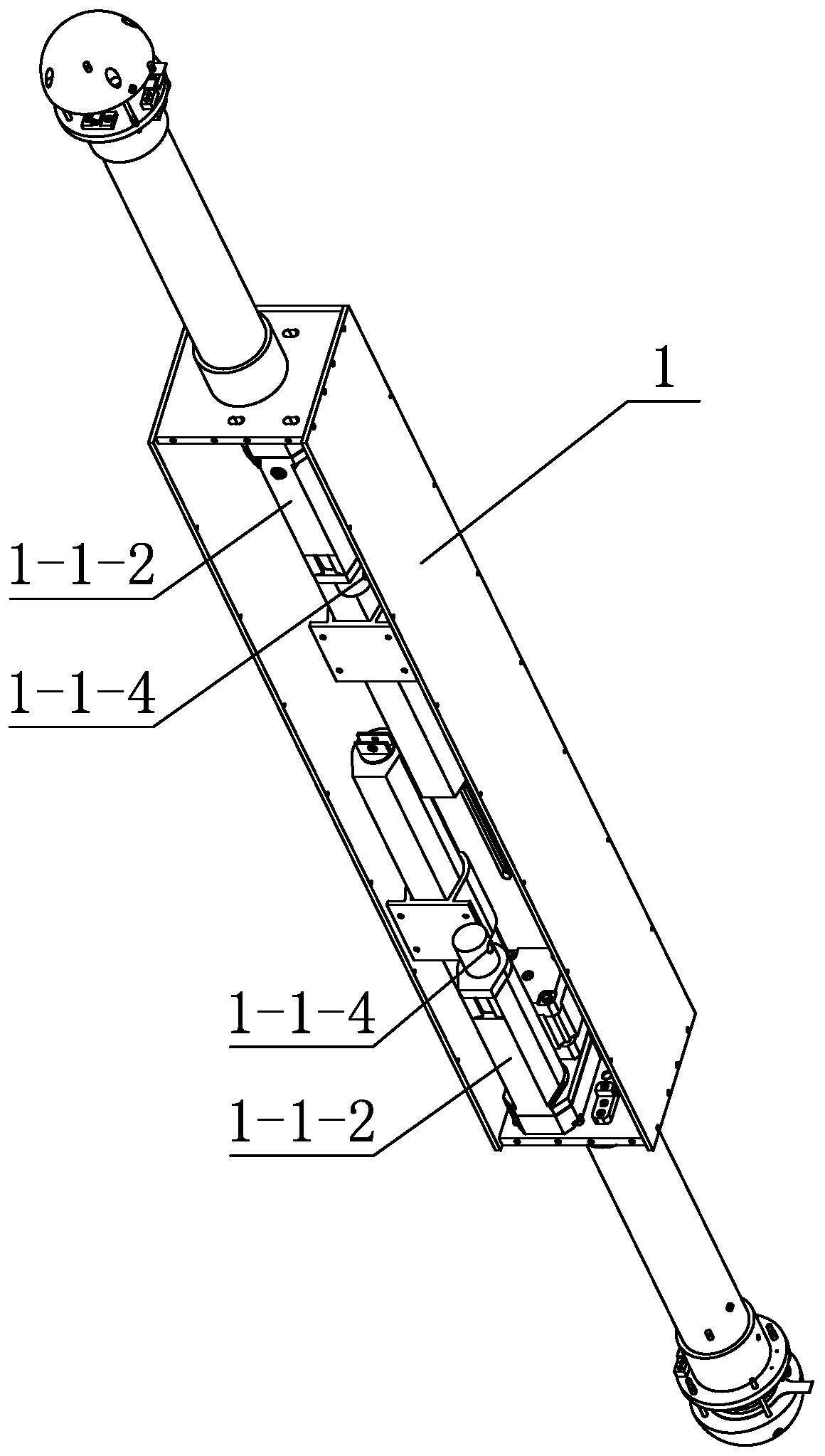 Six-rod stretching and drawing overall robot