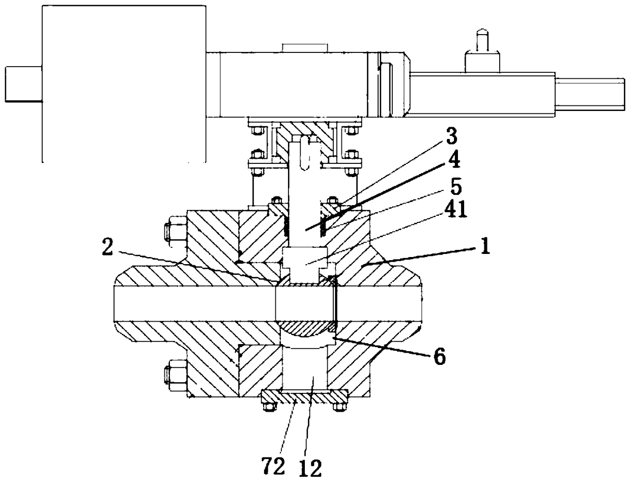 A floating ball valve