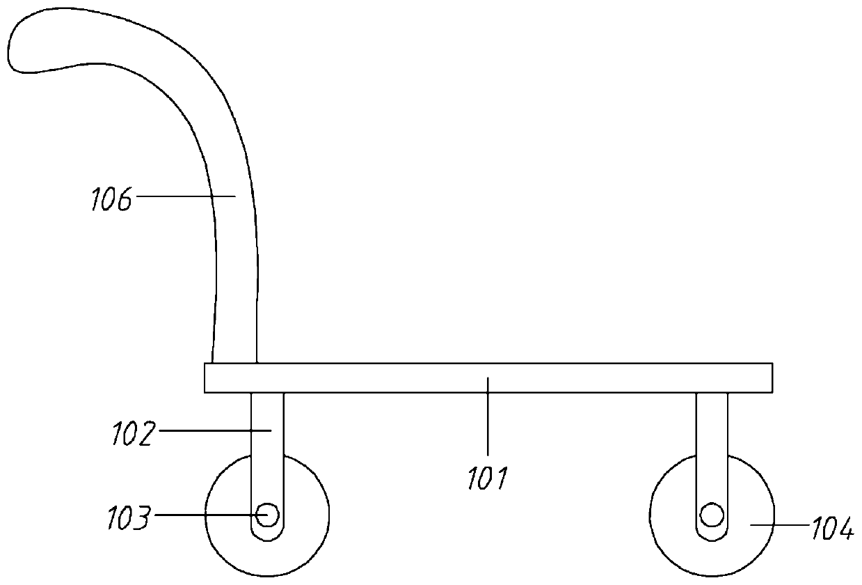 Maintenance device with rocker arm for garden construction