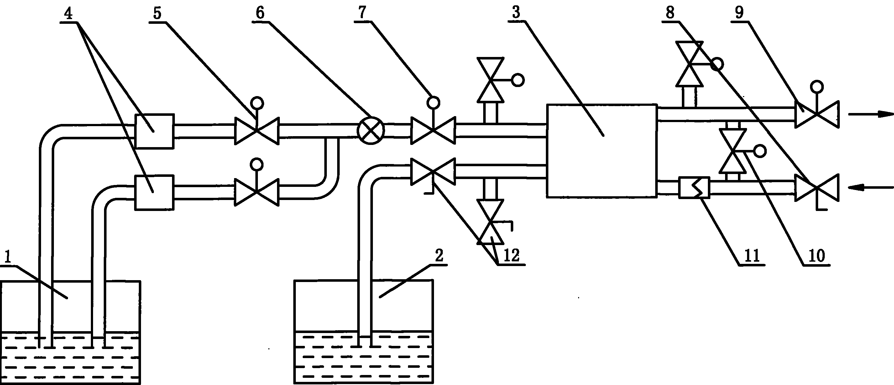 Dual-cartridge filter type wastewater thermal energy recovery system