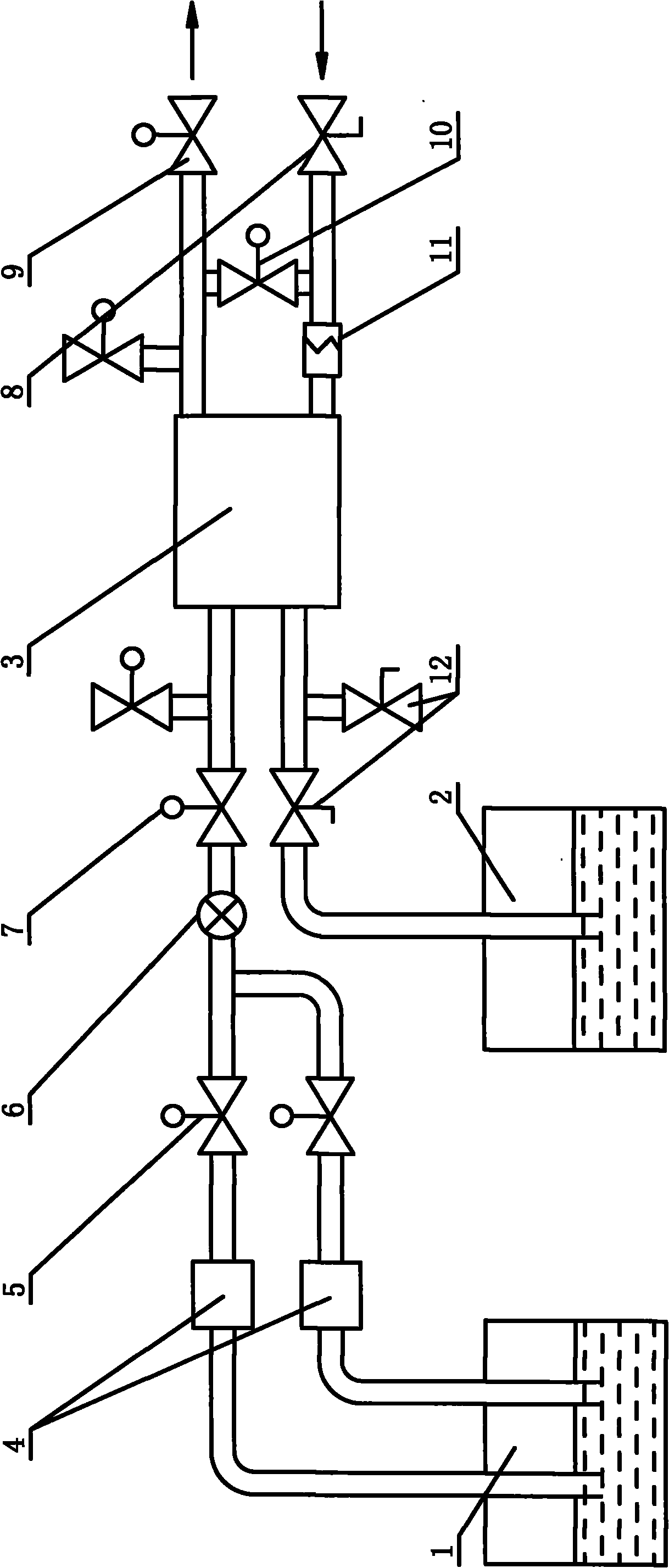 Dual-cartridge filter type wastewater thermal energy recovery system