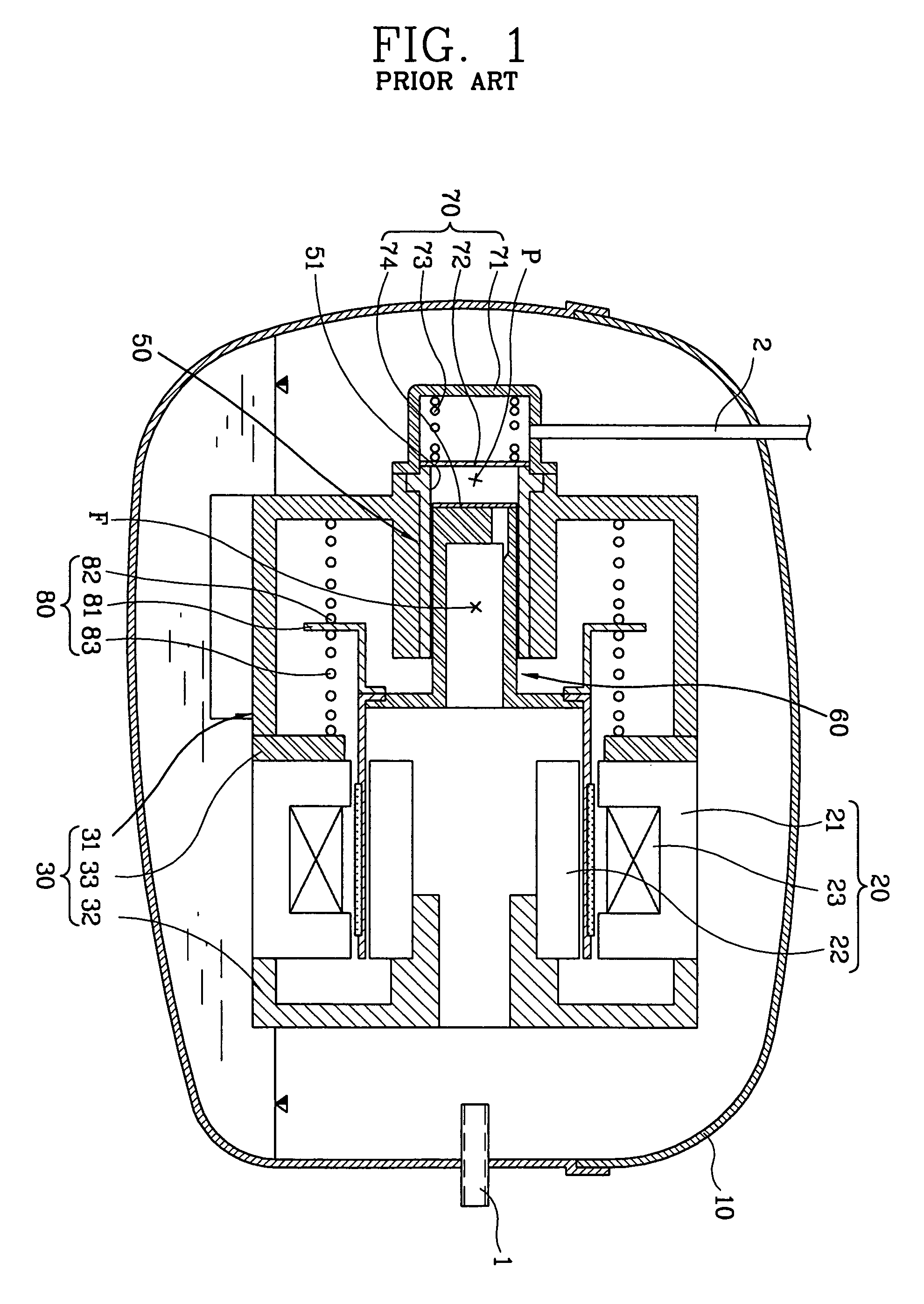 Reciprocating compressor having anti-collision means