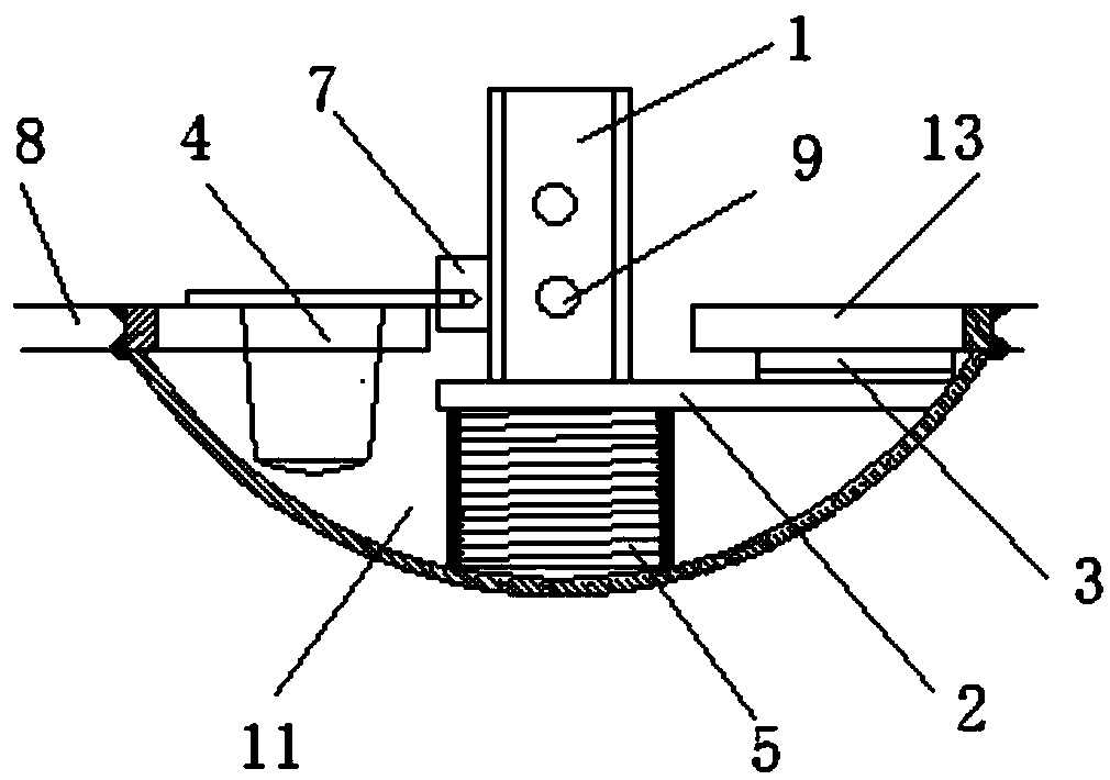 Marine temporary handrail upright post and installation and use method thereof