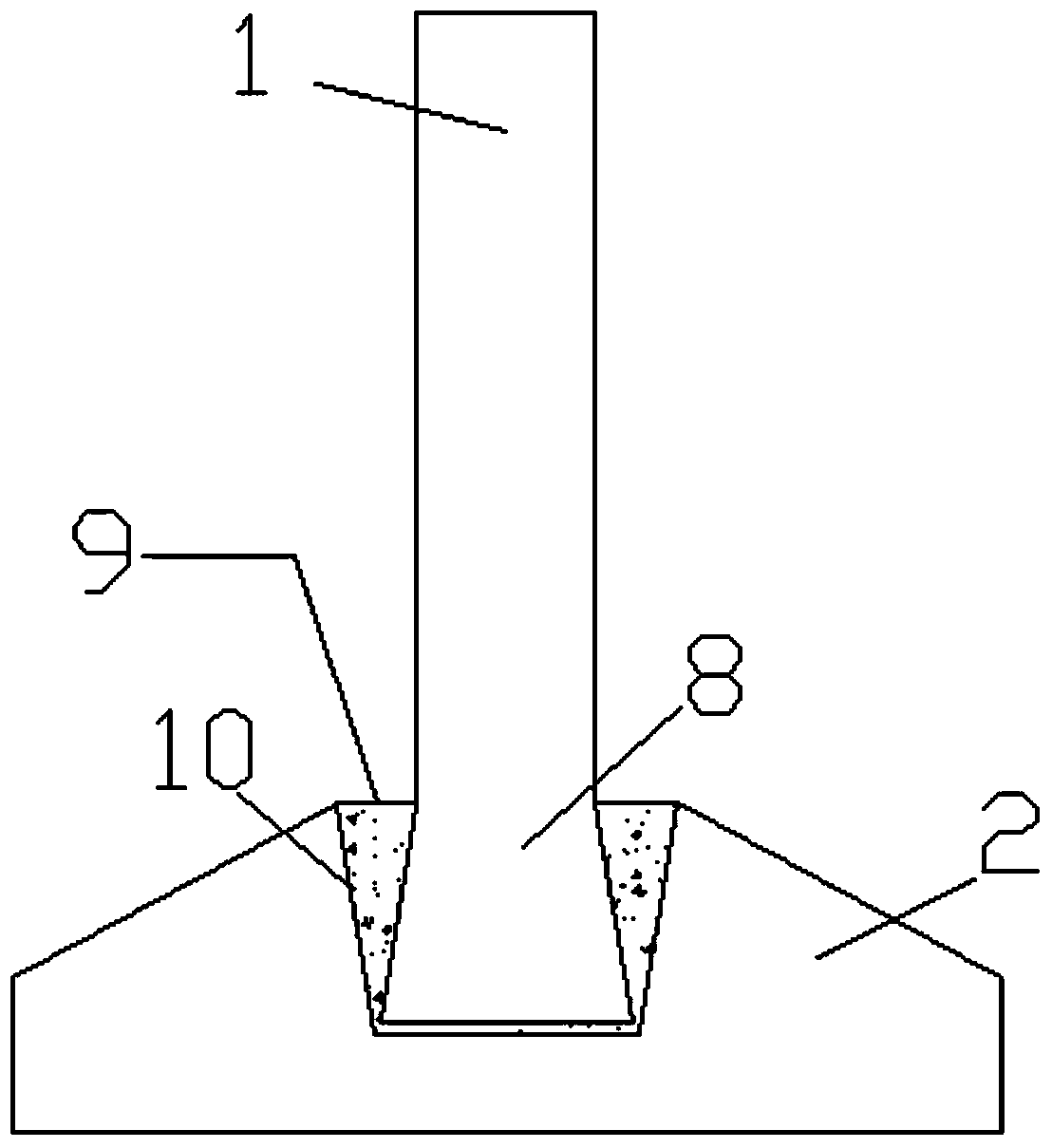 Slope excavating and digging foundation provided with pile anchor