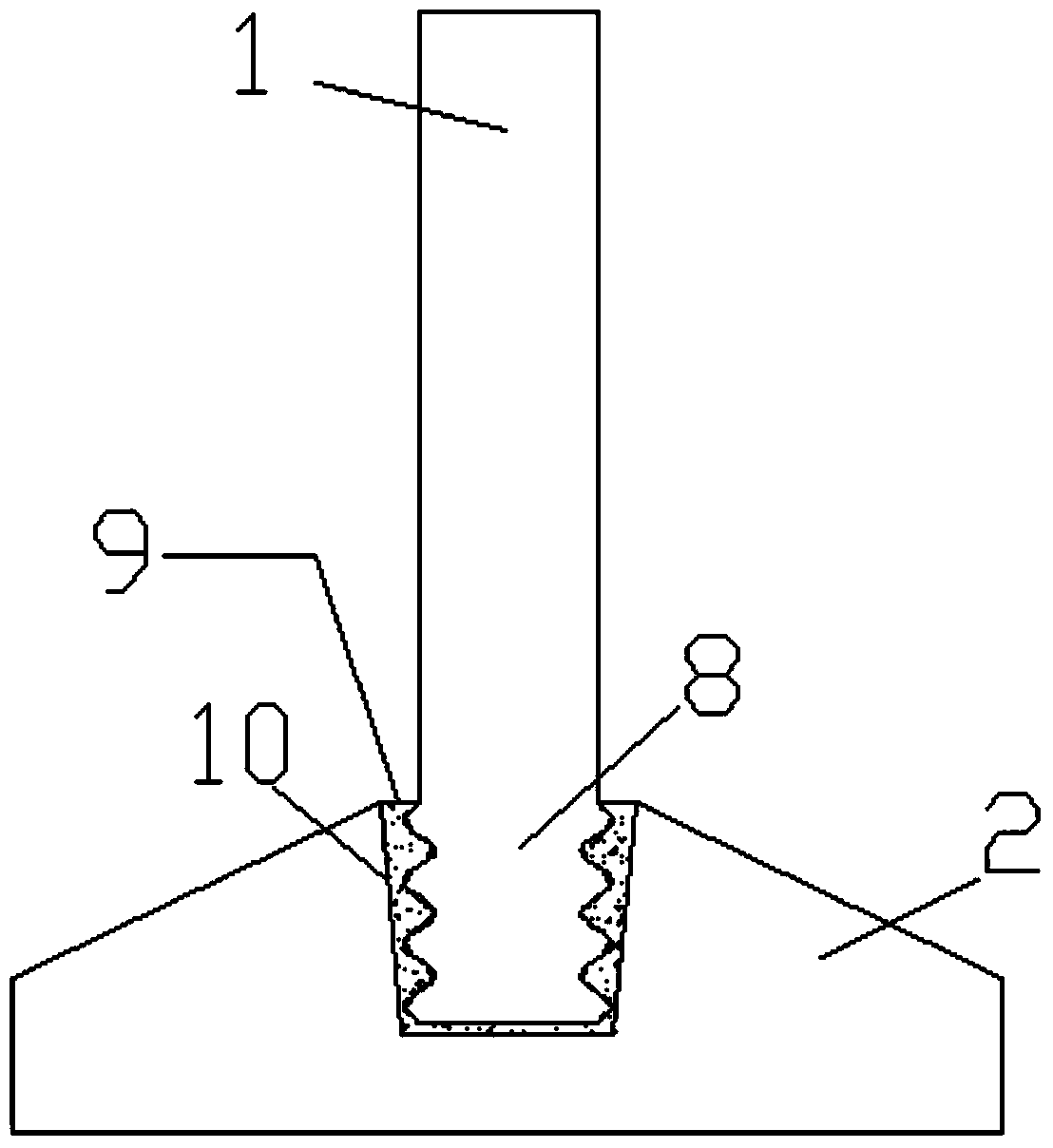 Slope excavating and digging foundation provided with pile anchor