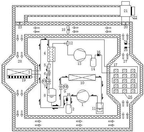 Heat-recovery air-cooling heat pump drying system applicable to large temperature difference