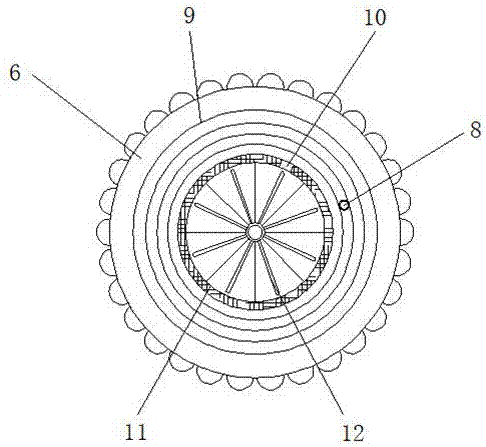 Colored spun yarn winding reel