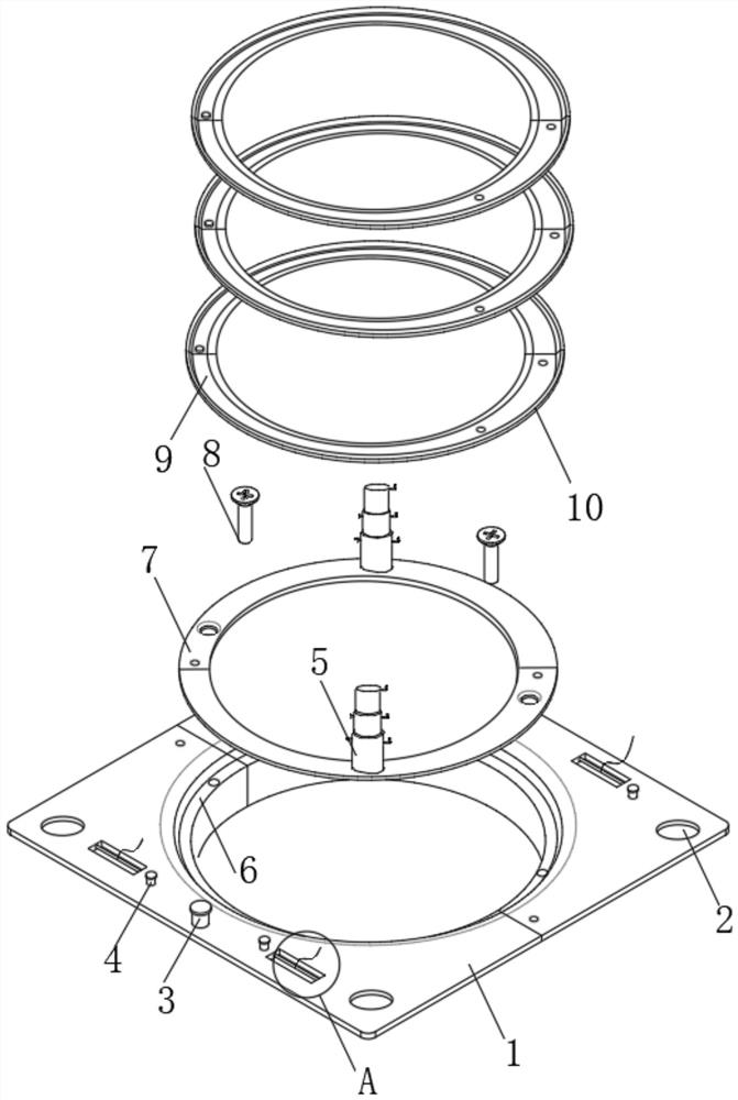 Plant supporting device for ecological tree pool and working method thereof