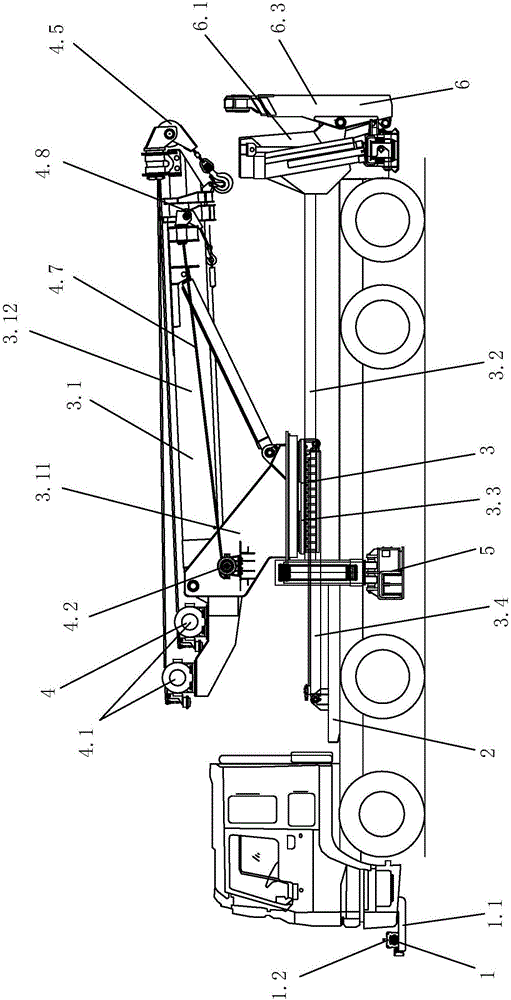 Block removal vehicle for tunnel