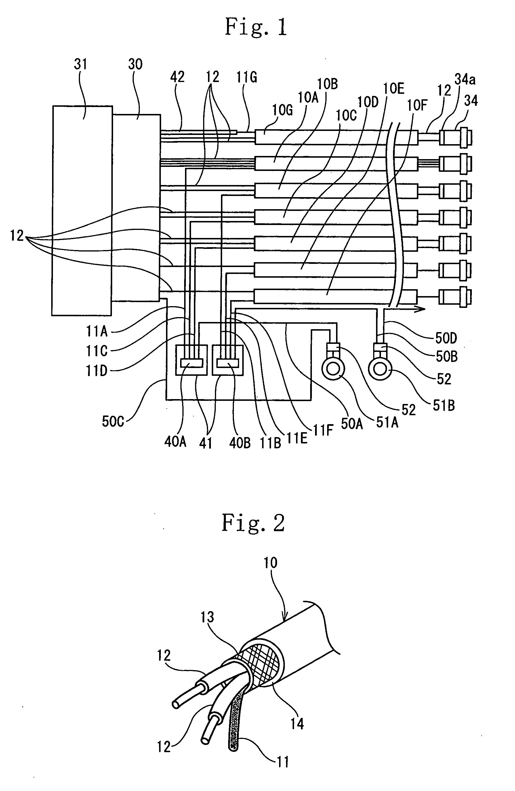 Shielded wire-grounding construction