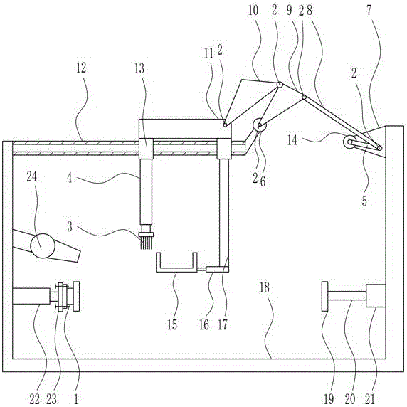 Efficient stainless steel pipe paint brushing device used for hardware tool production