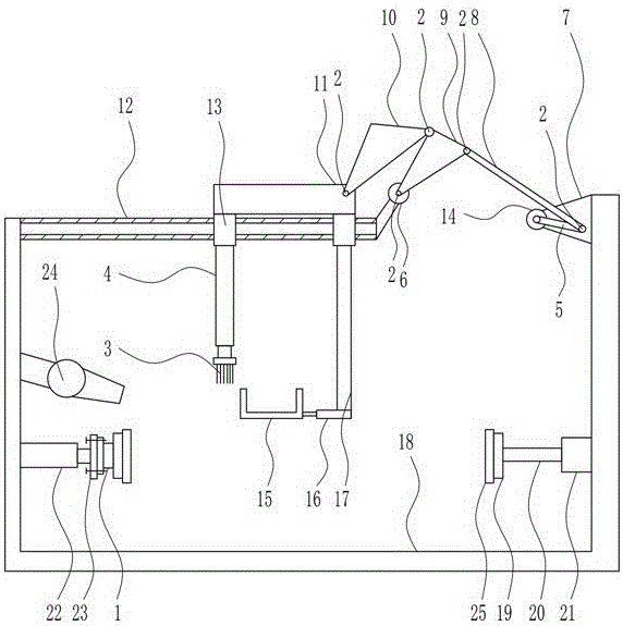 Efficient stainless steel pipe paint brushing device used for hardware tool production