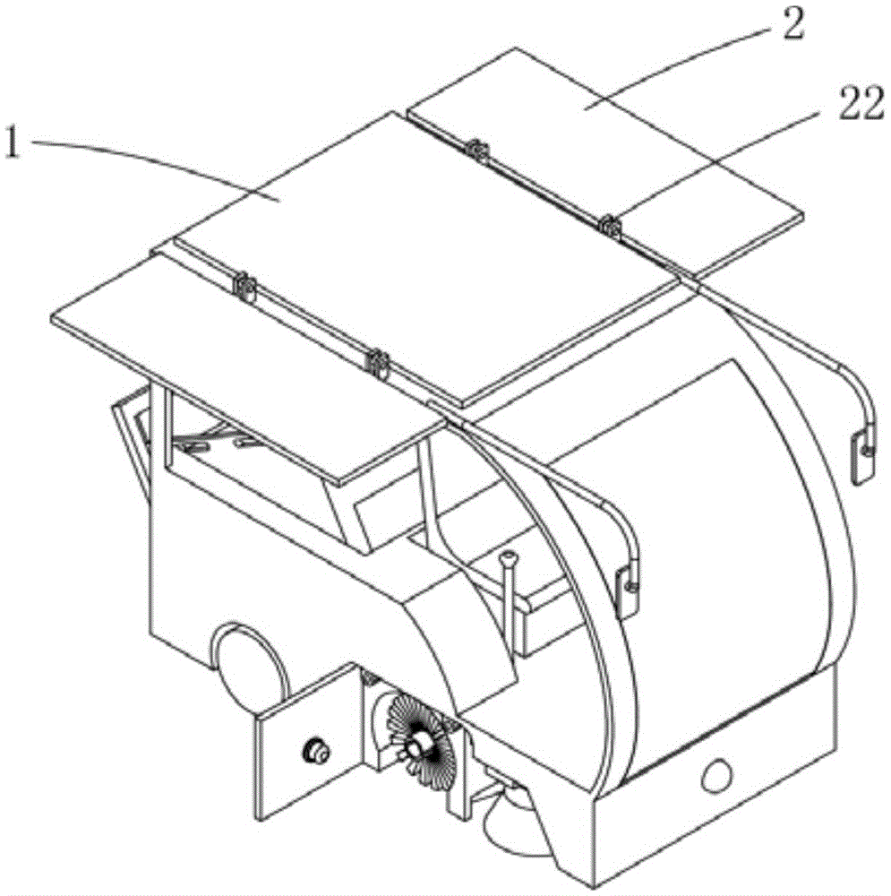 Electric sweeper with exhaust and dust collection functions based on photovoltaic power supply garbage collection box